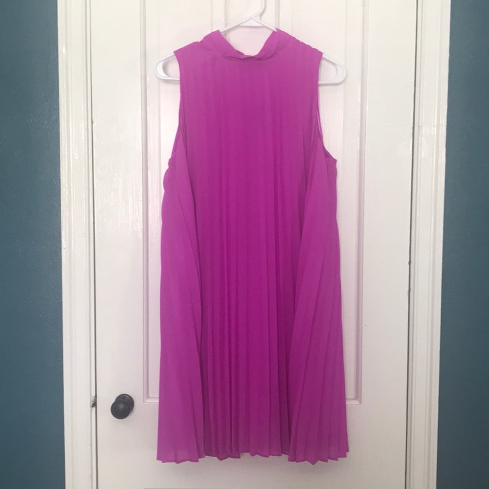 Fuchsia Kari Blue Pleat dress. Never worn, tag on